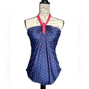 Motherhood Maternity Blue and Pink One Piece Swimsuit